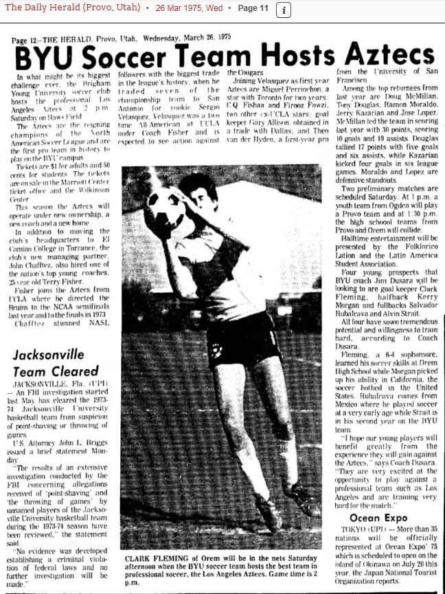 Before the L.A. Galaxy, Chivas USA, or LAFC, We Had the Los Angeles Aztecs ~ L.A. TACO